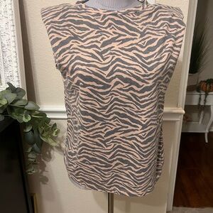 Zebra Print Sleeveless Top - fate Small top
